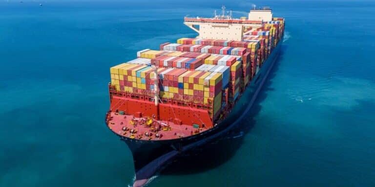 Aerial,Of,Cargo,Ship,Carrying,Container,For,Export,Cargo,From