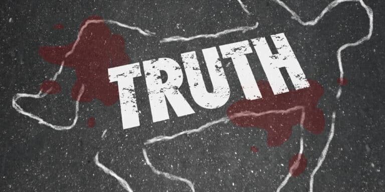 Truth,Word,In,Chalk,Outline,Of,A,Body,Dead,On